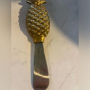 Gold Pineapple Spread Knife - Decorative Home Dining Butter Spreader